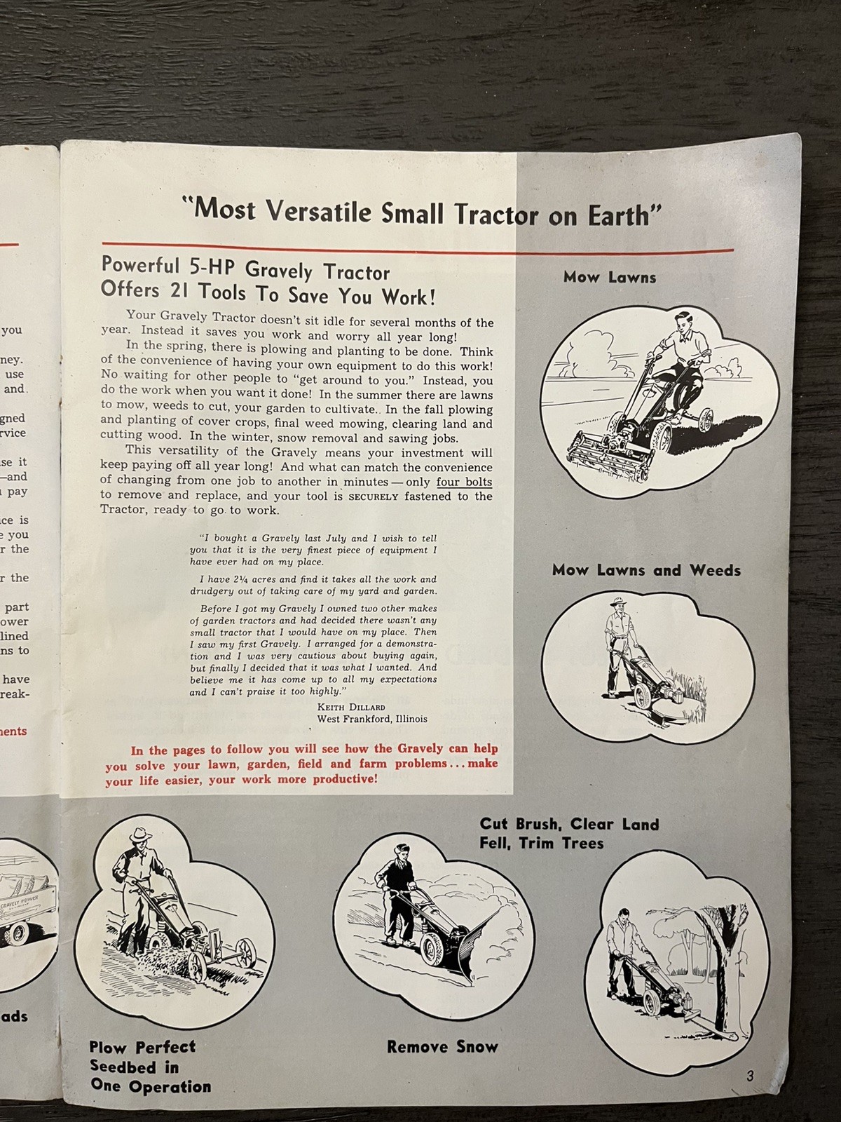 Vintage Collectible Gravely Power Equipment Catalog 1953 Power Vs Drudgery