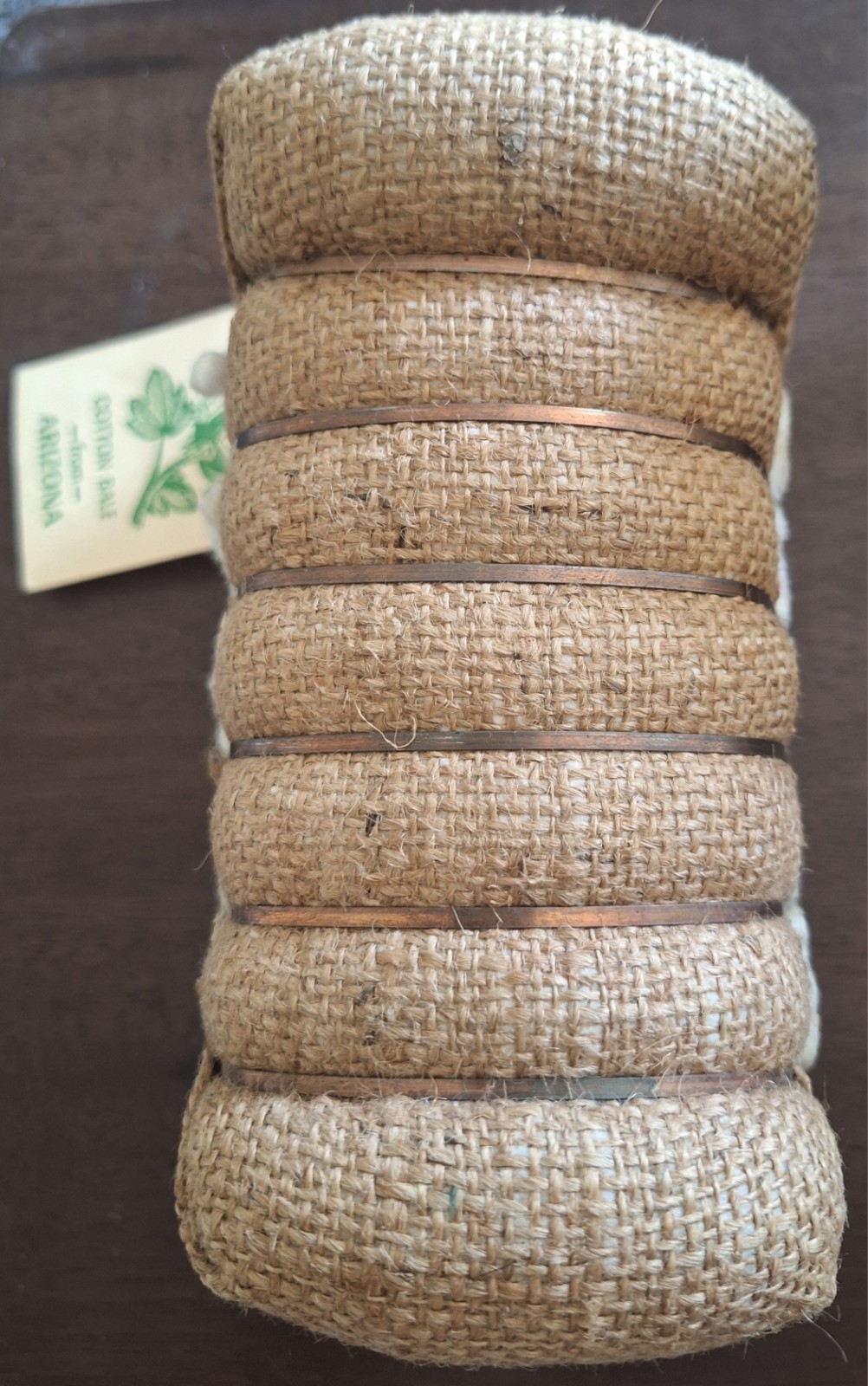 ARIZONA COTTON BALE SOUVENIR-VINTAGE 7″ HIGH WIRE BANDED PIMA COTTON-ADORABLE PC