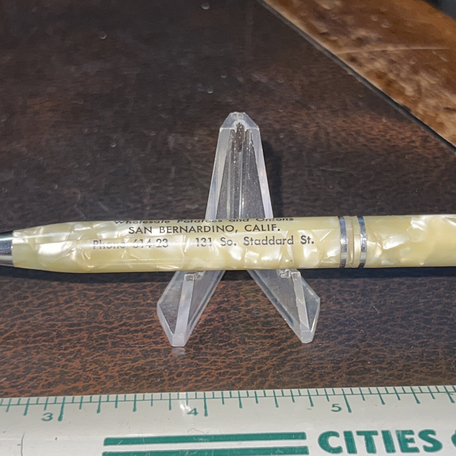 Vntg San Bernardino Ca Rat Snell Potatoes & Onions Mechanical Pencil