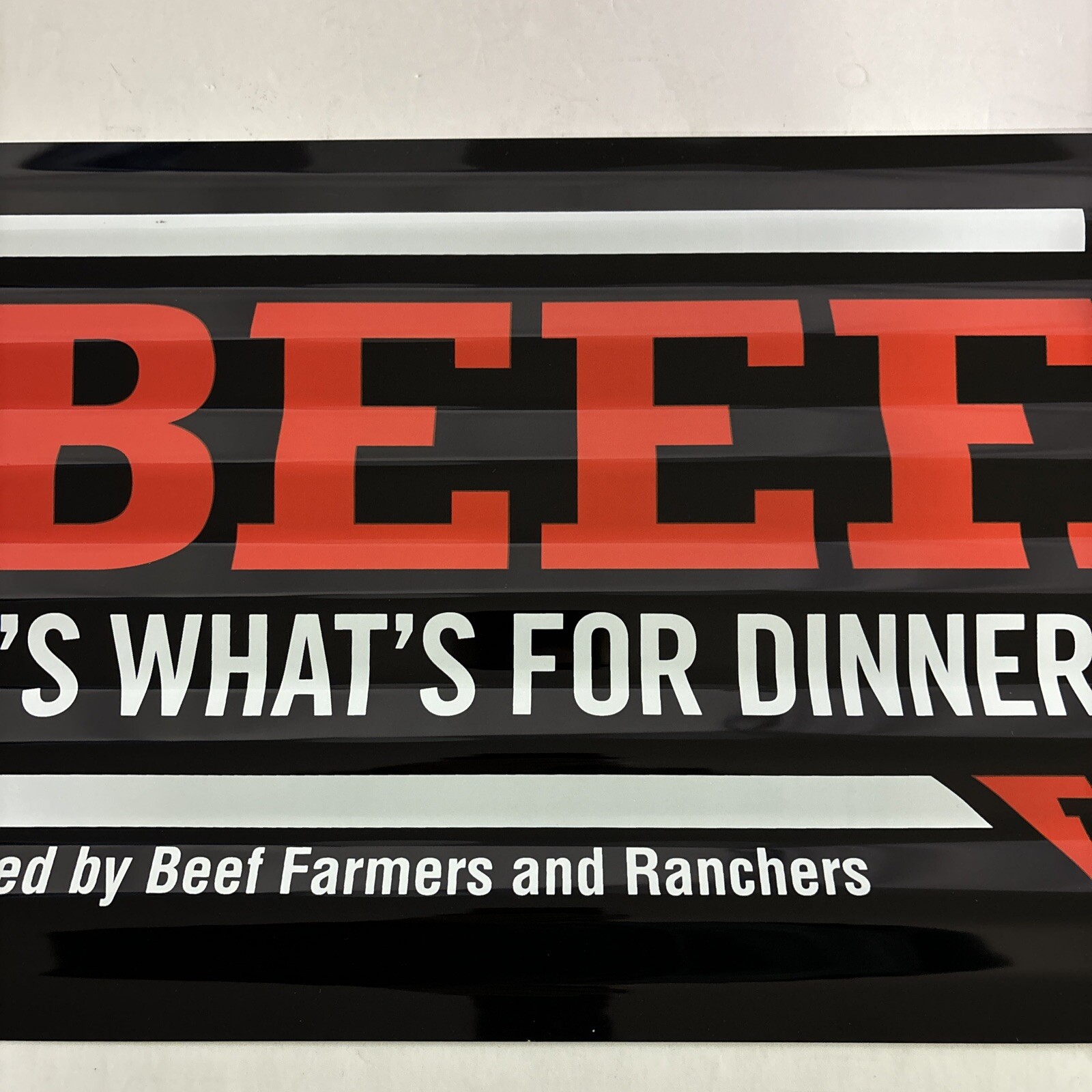 Beef It’s What’s For Dinner Tin Metal Sign 18″x12″ Cattle Rancher Beef Farmers