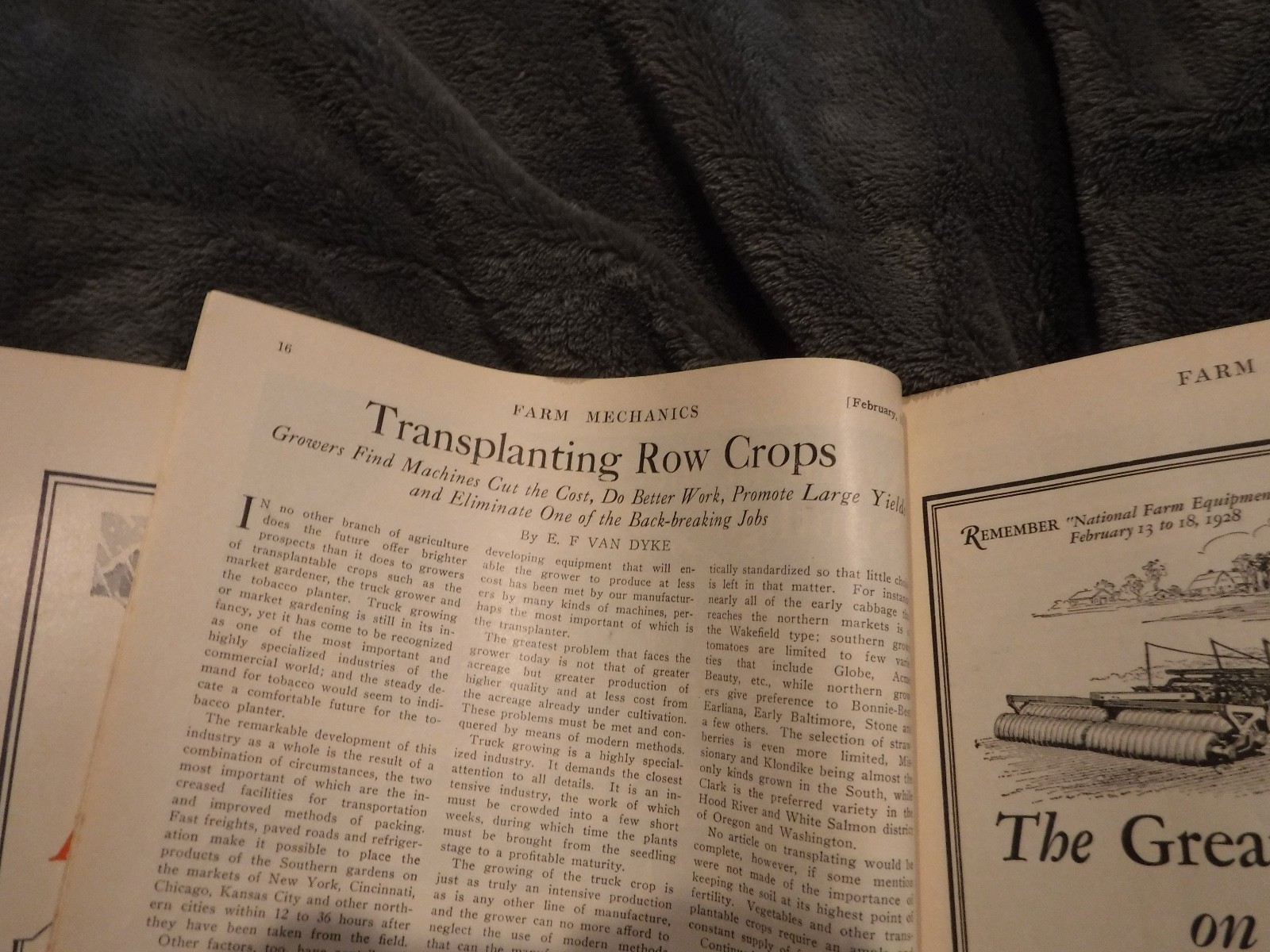 FARM MECHANICS FEB 1928 MAGAZINE Farm Improvements Machinery Equipment Building