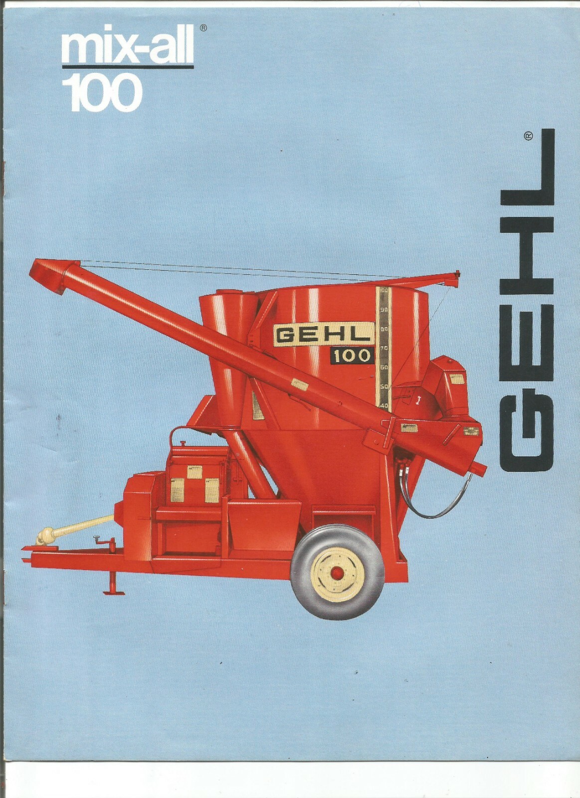 Original Gehl Models 100 135 Mix-All Mixers Sales Brochure Form # 3788-478-30MW