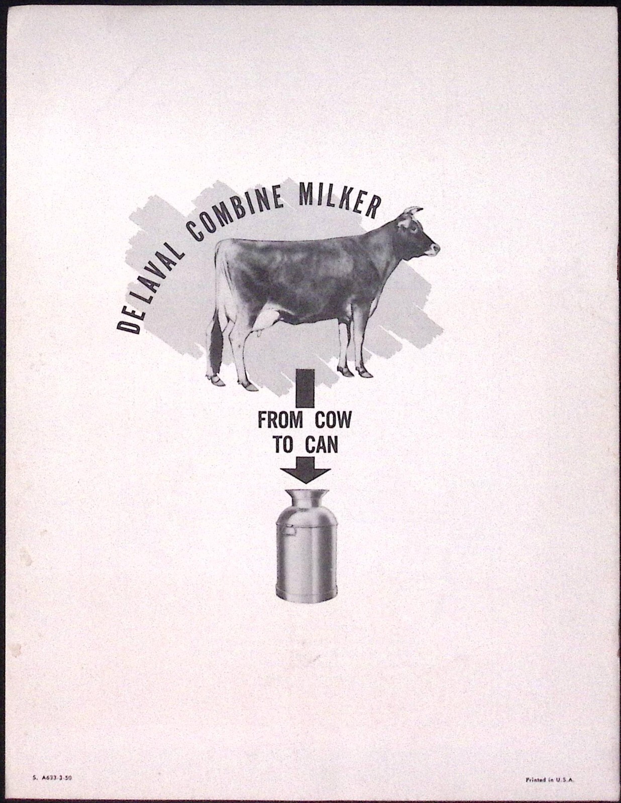 1950 De Laval Model F Combine Milker Plan Book De Laval Separator Co Chicago