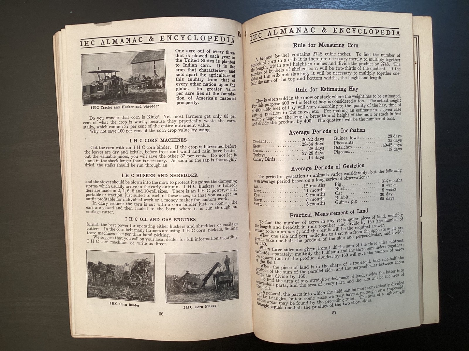 1913 INTERNATIONAL HARVESTER Lines Farmer’s ALMANAC and Encyclopedia