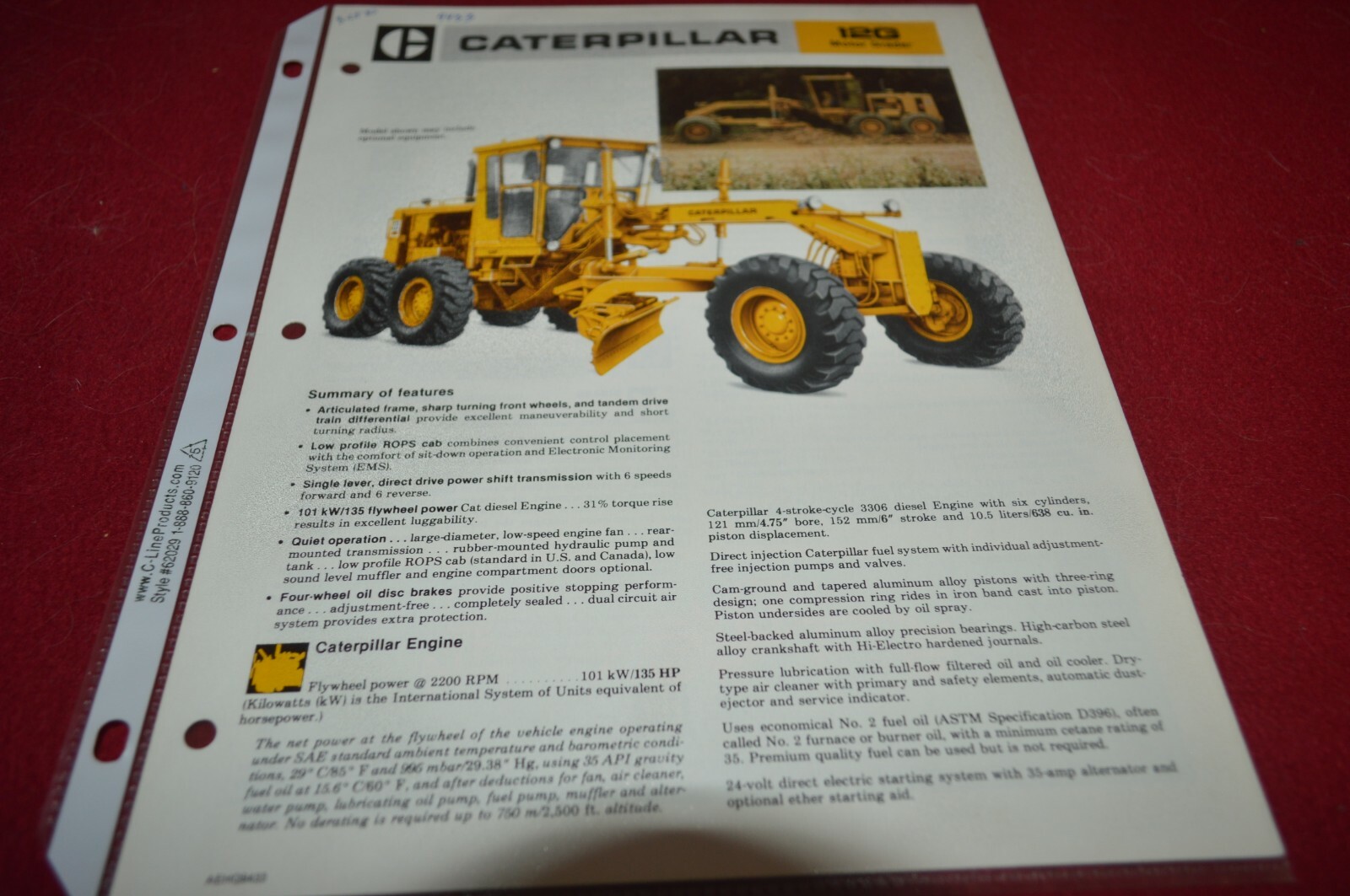 Caterpillar 12 G Motor Grader For 1981 Dealer’s Brochure AMIL16 D
