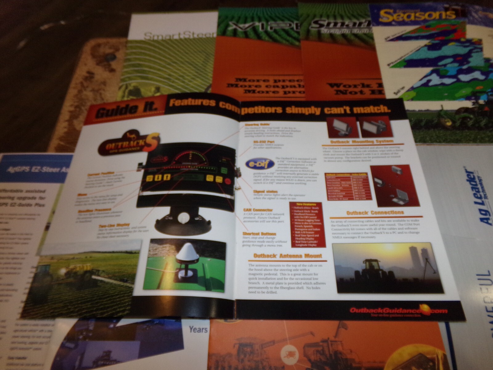 9-lot 1990’s-2010’s equipment guidance system brochures nice used