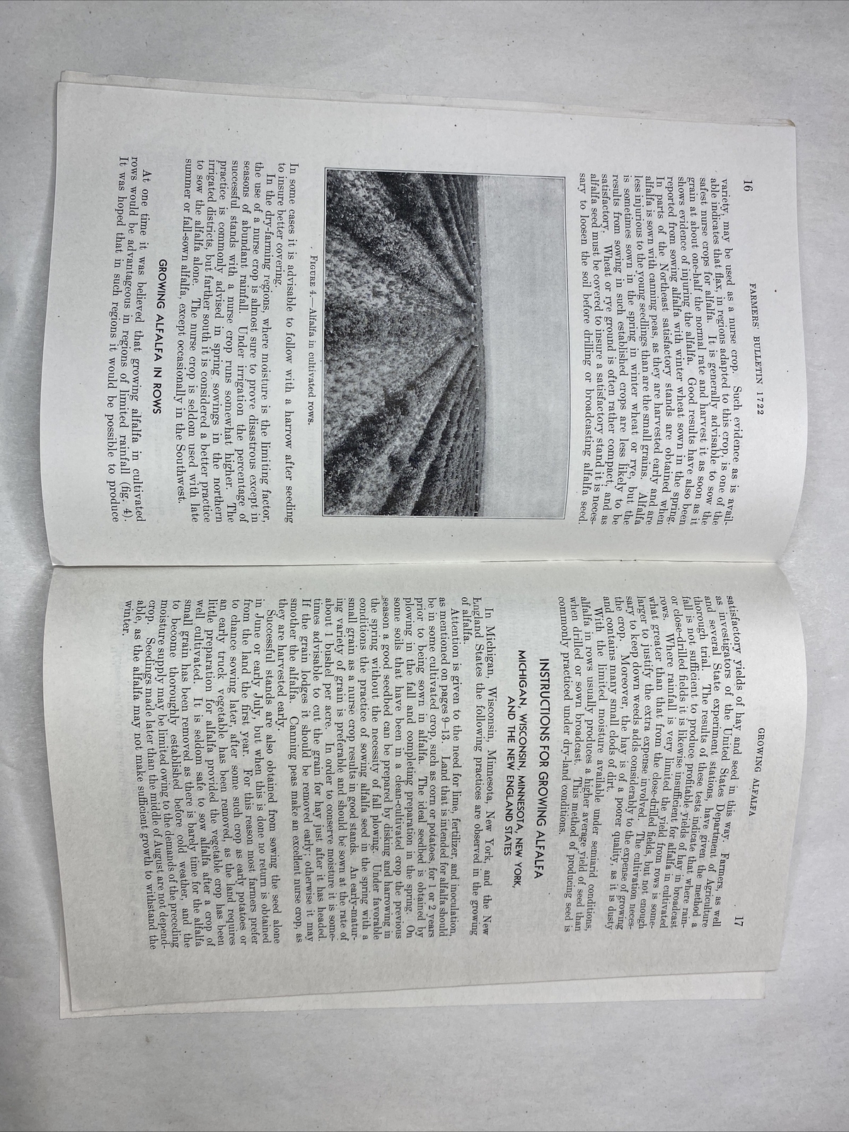 1941 USDA Farmers’ Bulletin No. 1722 Growing alfalfa