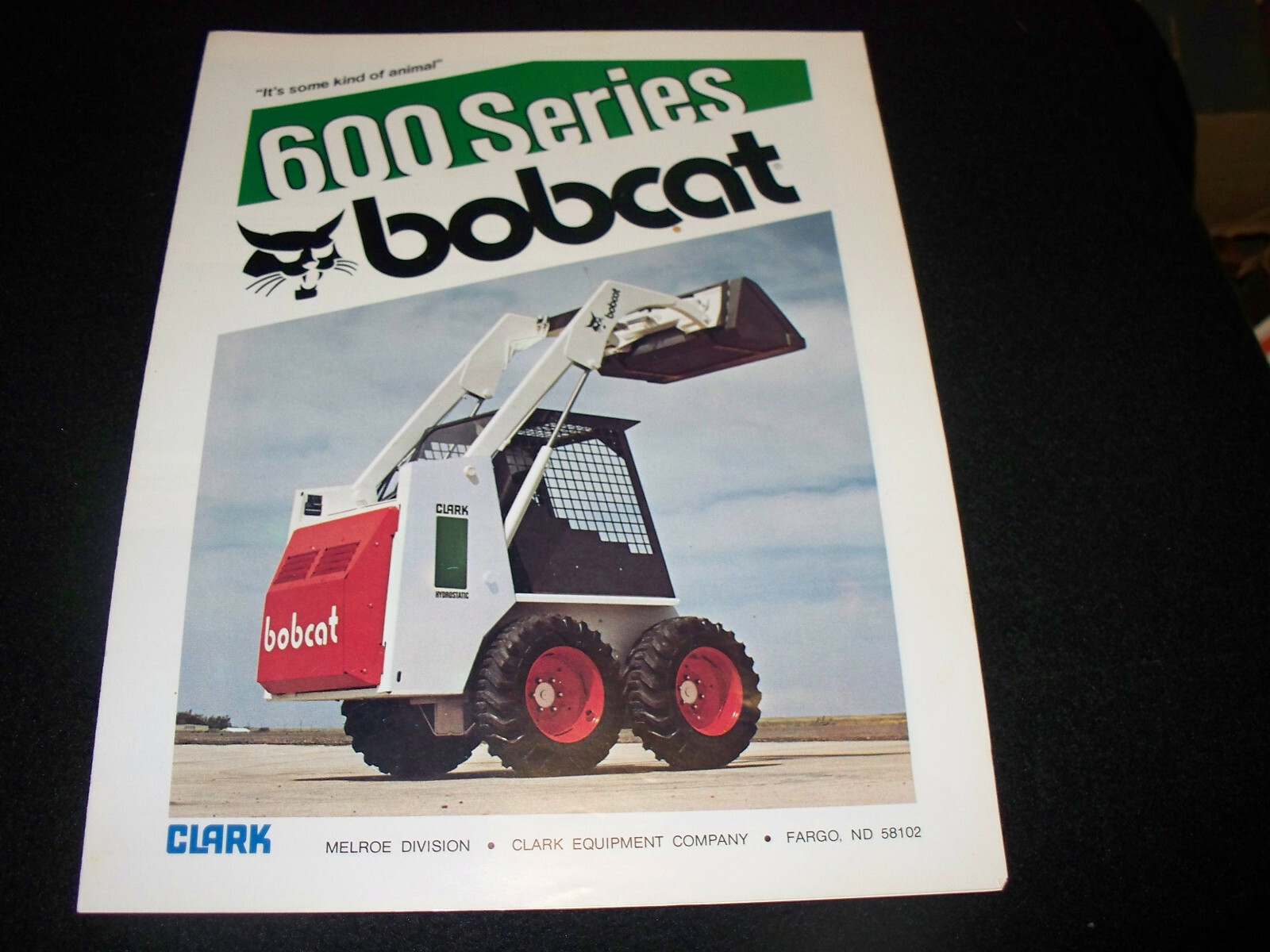 1978 Clark Melroe Bobcat 600 Series Skid Loader Advertising Brochure