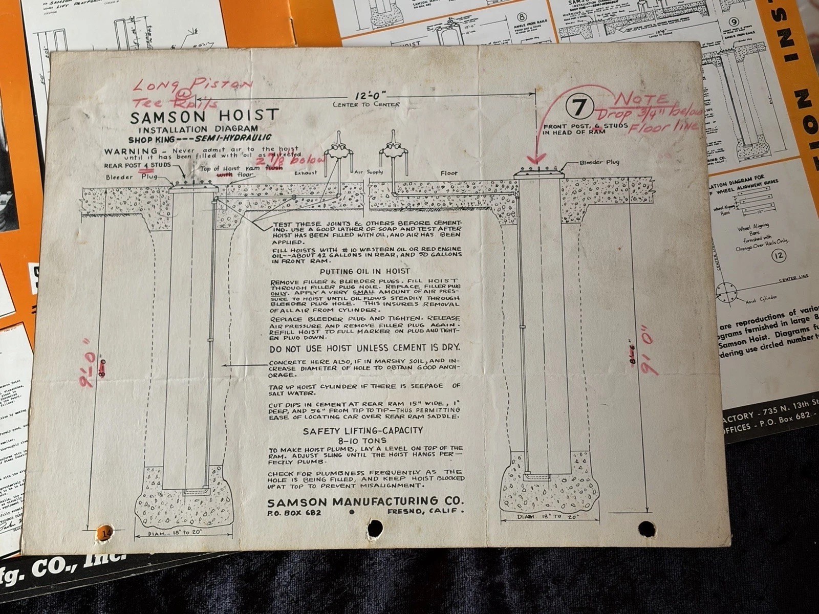 Vintage Original Samson Mfg Hoist Catalog Platform Industrial Equipment Supplies