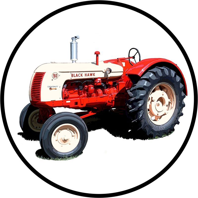 Cockshutt Blackhawk Tractor NEW Metal Sign 28″ Dia. Round AMERICAN STEEL