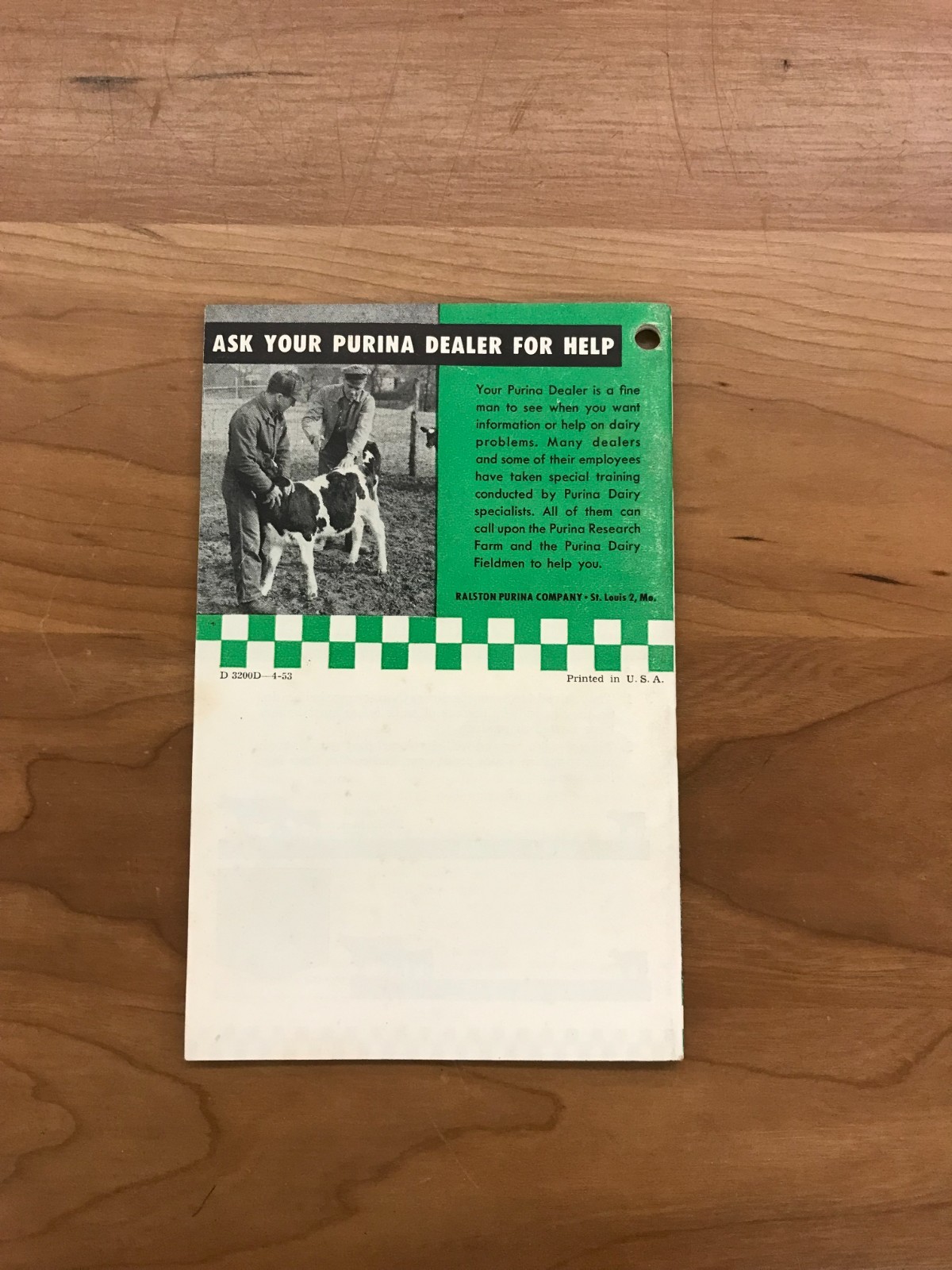 Vintage Purina Dairy Book – Building Your Herd’s Milk Making Capacity Booklet