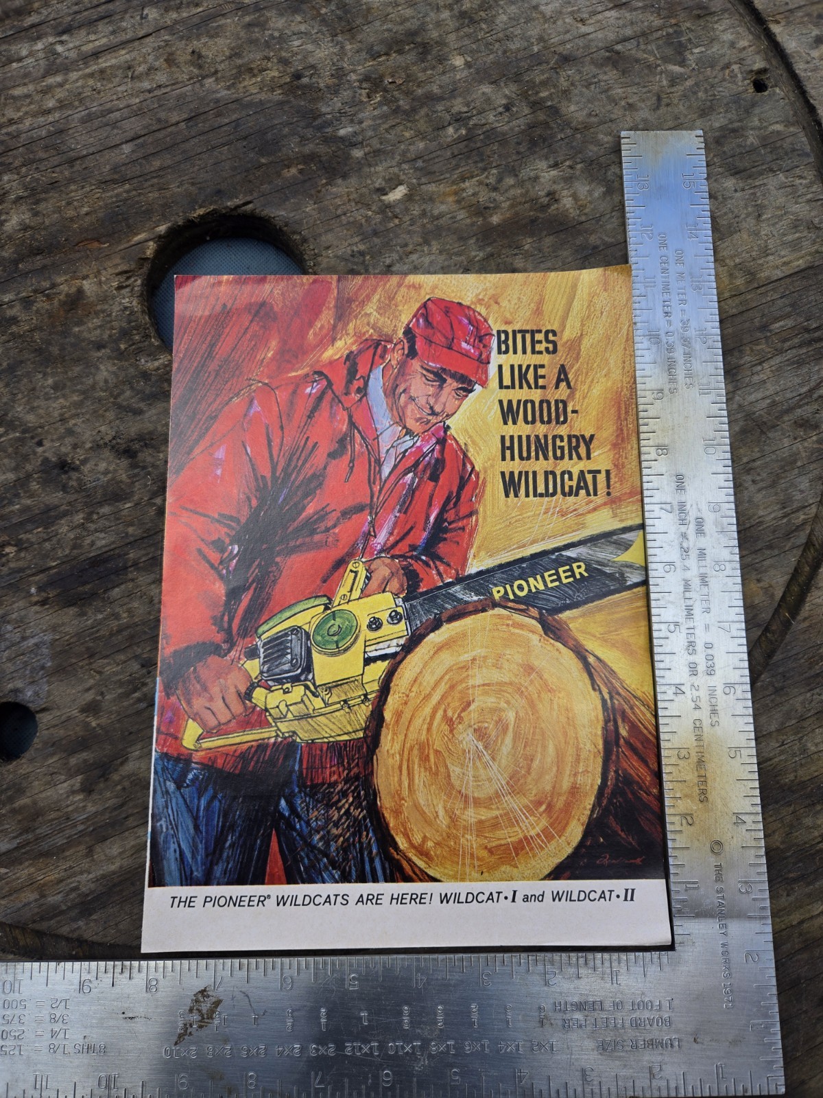 Vintage 1960’s Pioneer (OMC) Chainsaw Brochure For 11-10 & 14-10 Wildcat I & II