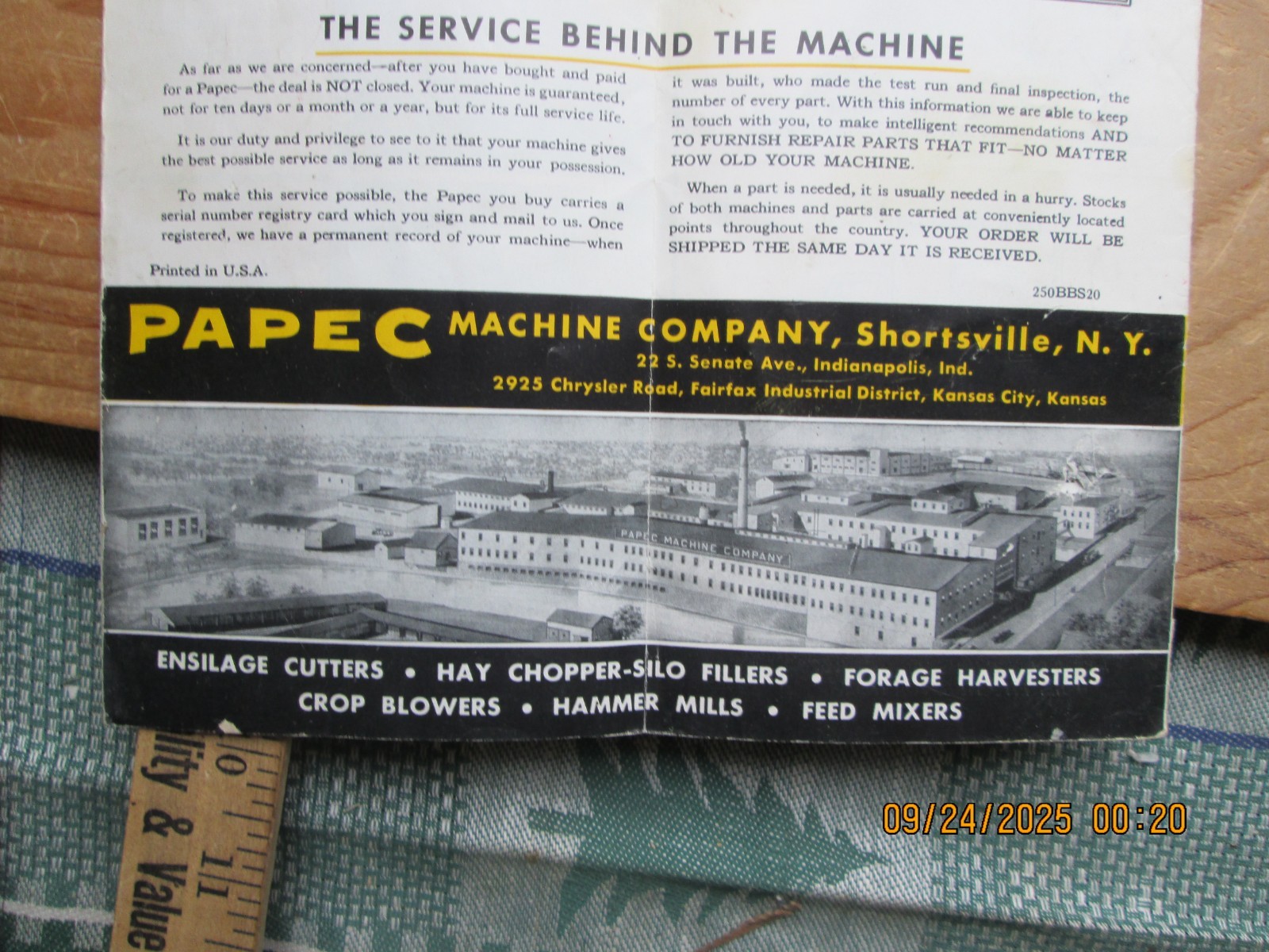 papec forage Harvesters #151D & #181 & crop blower brochure