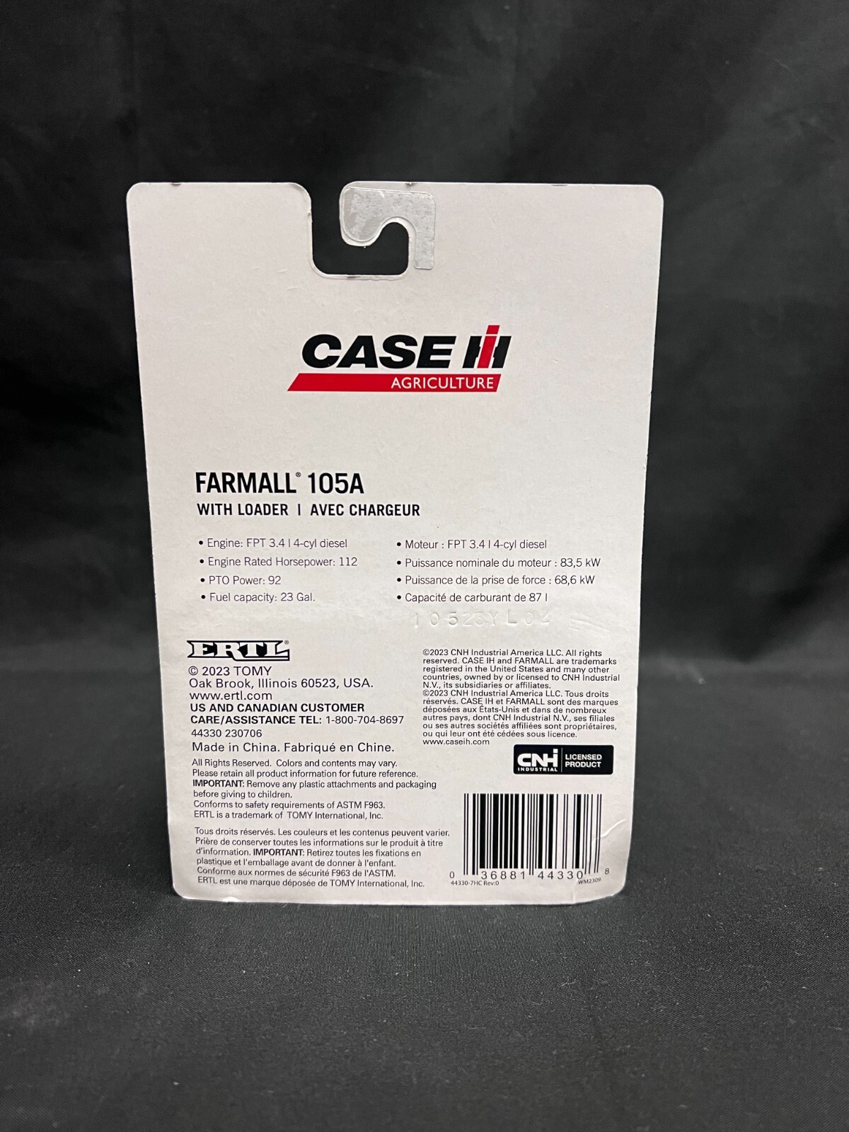 CASE IH 105A LOADER 1/64TH SCALE ZFN44330
