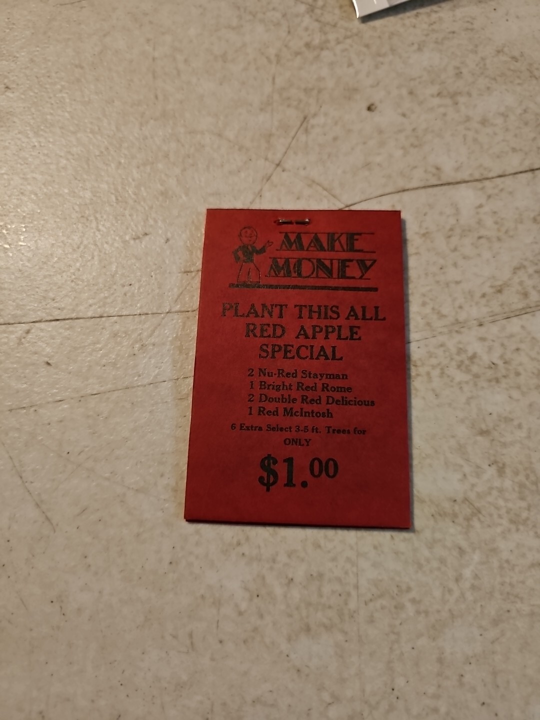 Vintage Early Worley’s Nurseries Memo Pad. York Springs,PA. Phone 4-R-2