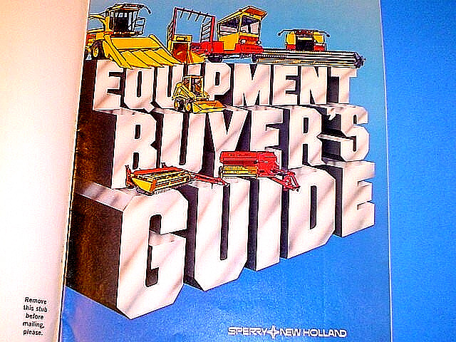 VINTAGE 1980 SPERRY NEW HOLLAND EQUIPMENT BUYERS GUIDE BROCHURE CATALOG 24 PAGES