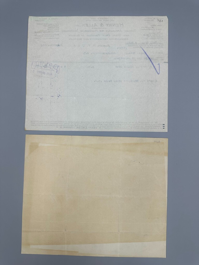 1936 HARVESTER Henry & Allen FARM IMPLEMENTS Advertising Letterhead AUBURN NY