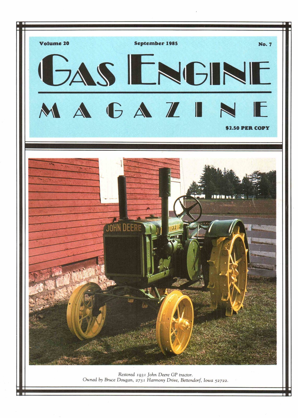 John Deere Model E Gasoline Engine, HEER, Oliver Tractor S/N’s