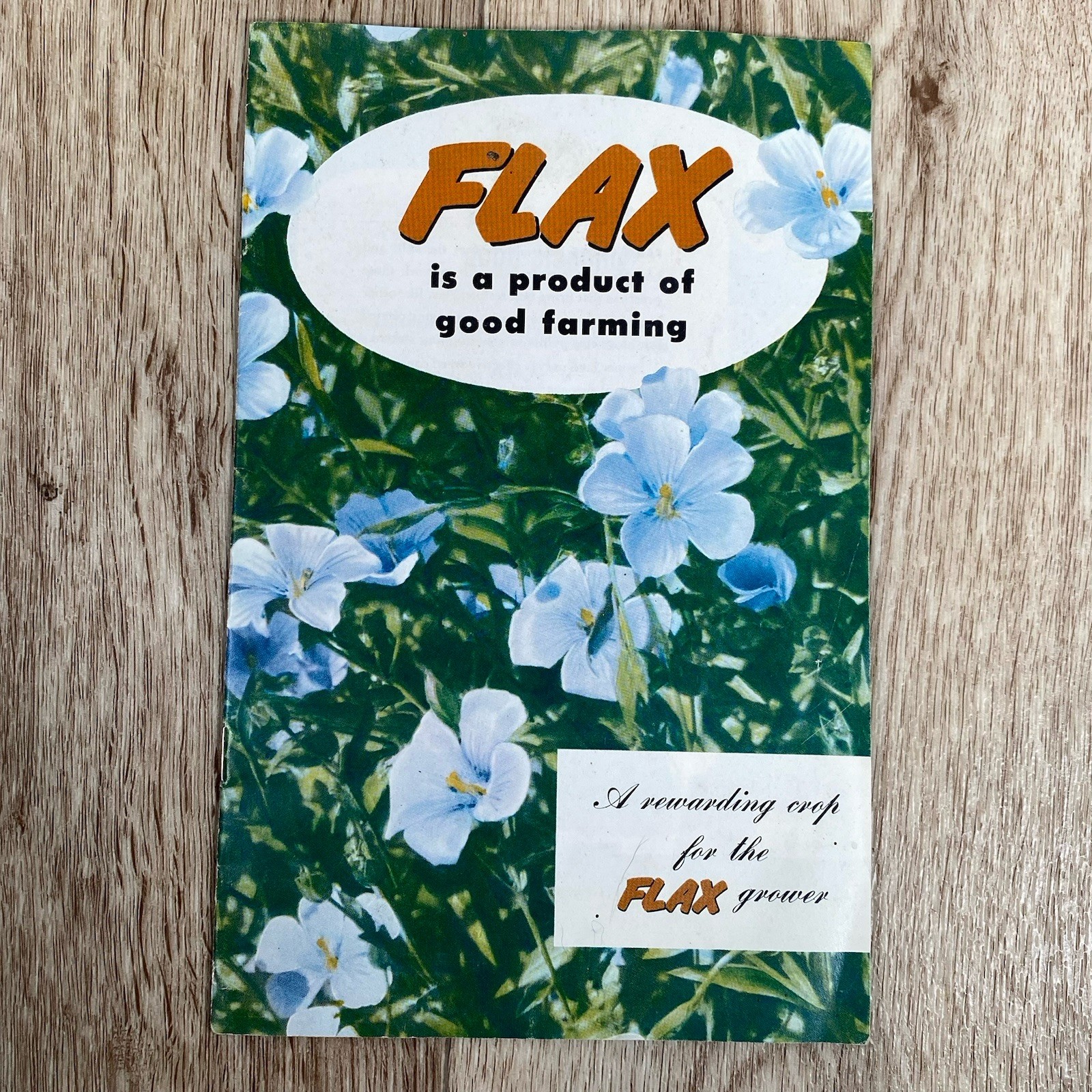 Vintage Flax Growers Brochure The Flax Development Committee, Institute of USA