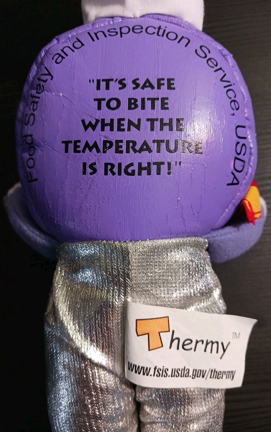 Thermy Thermometer Plush toy 10″ tall U.S. Dept. of Agriculture RARE 2017