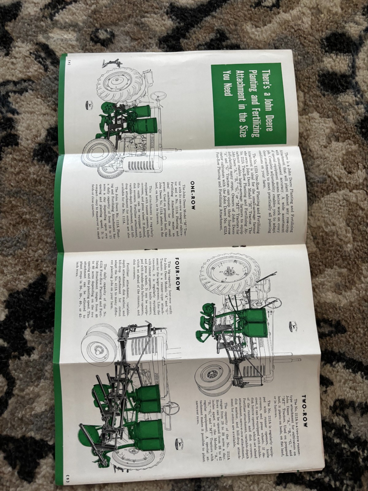 John Deere No. 112A 212A 412A Planting & Fertilizing At For 1949 Brochure DCPA26