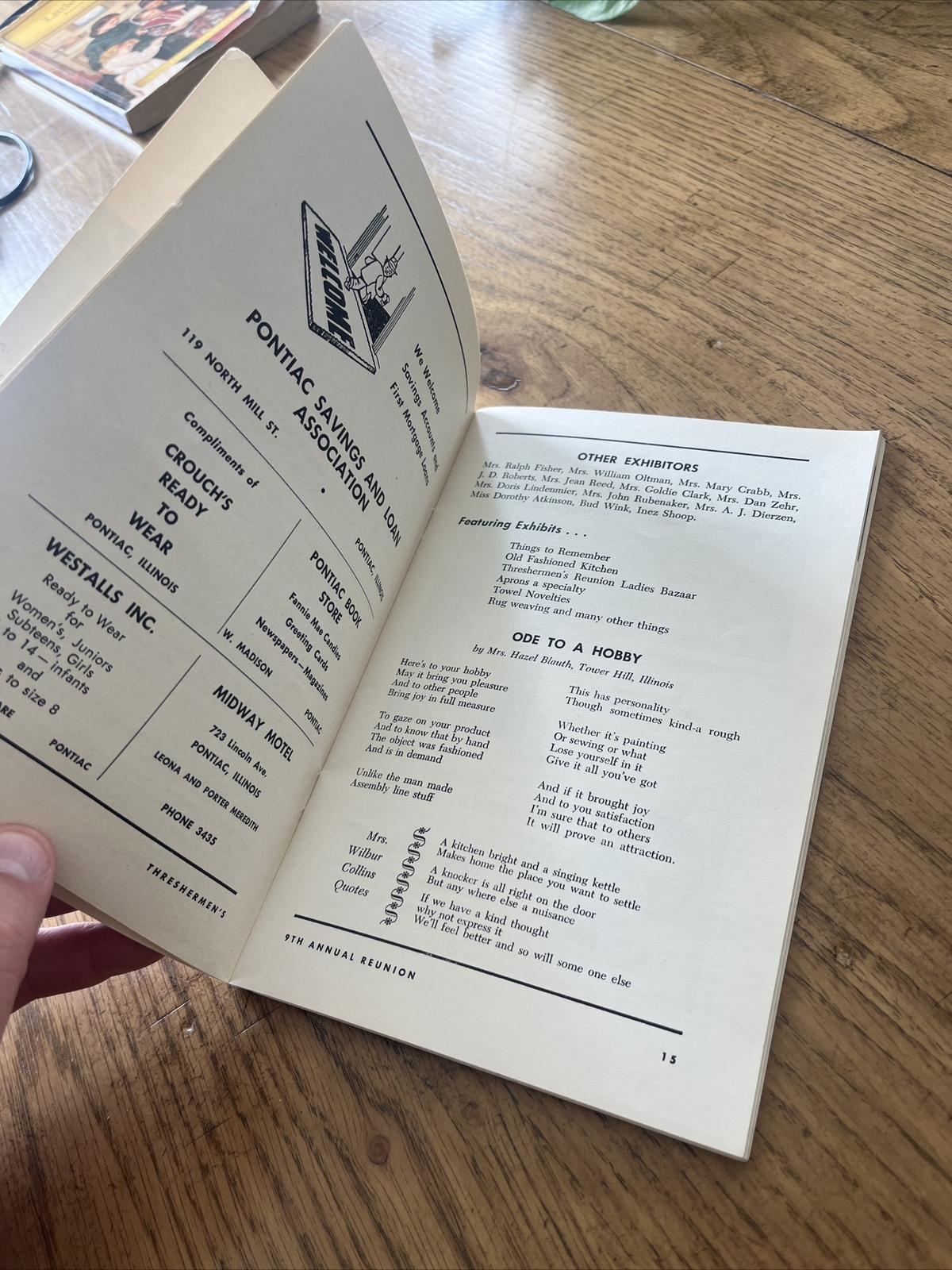 1957 Threshermen’s Reunion Brochure Program Old Pontiac IL Advertising