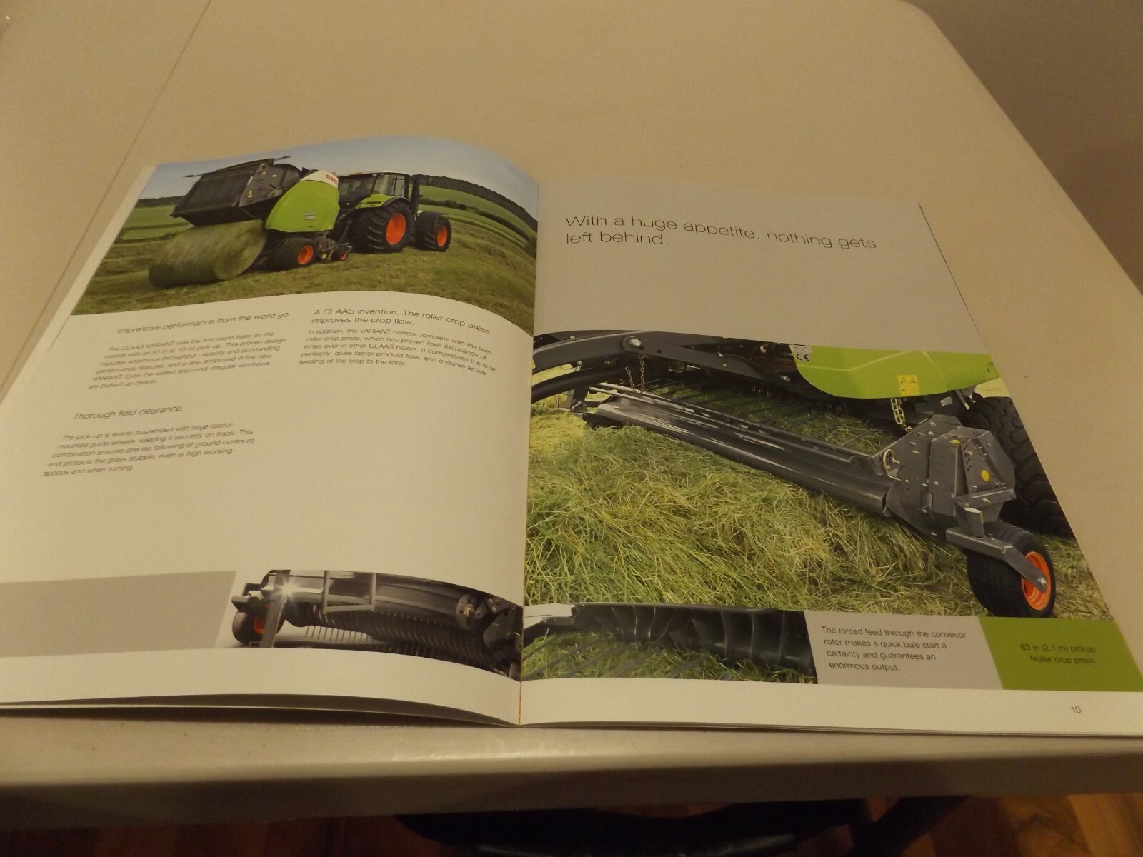CLAAS VARIANT 380 RC, 380, 360 RC, 360, LIT # COA 02/10