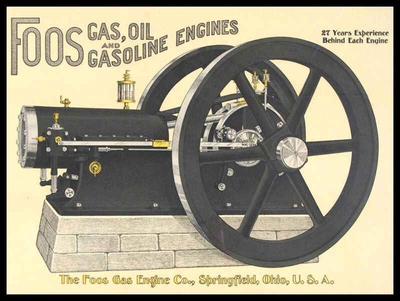 FOOS Gasoline, Gas, Engines Springfield, OhiO NEW METAL SIGN: 12×16″ Ships Free