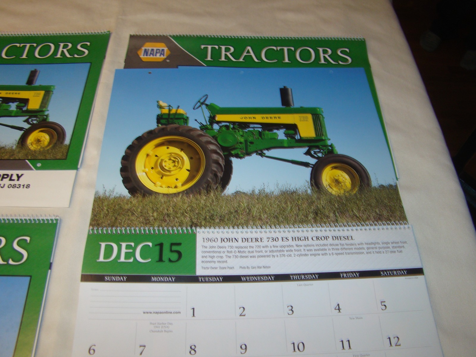 Lot of 4 2016 Napa Tractor Classics of Yesteryear Calendars Pittsgrove NJ 08318