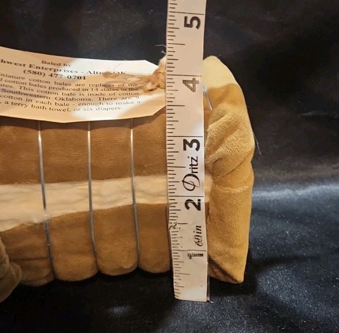 Miniture Bale Of Cotton Baled By SW Enterprises Altus Ok 5X3X4″