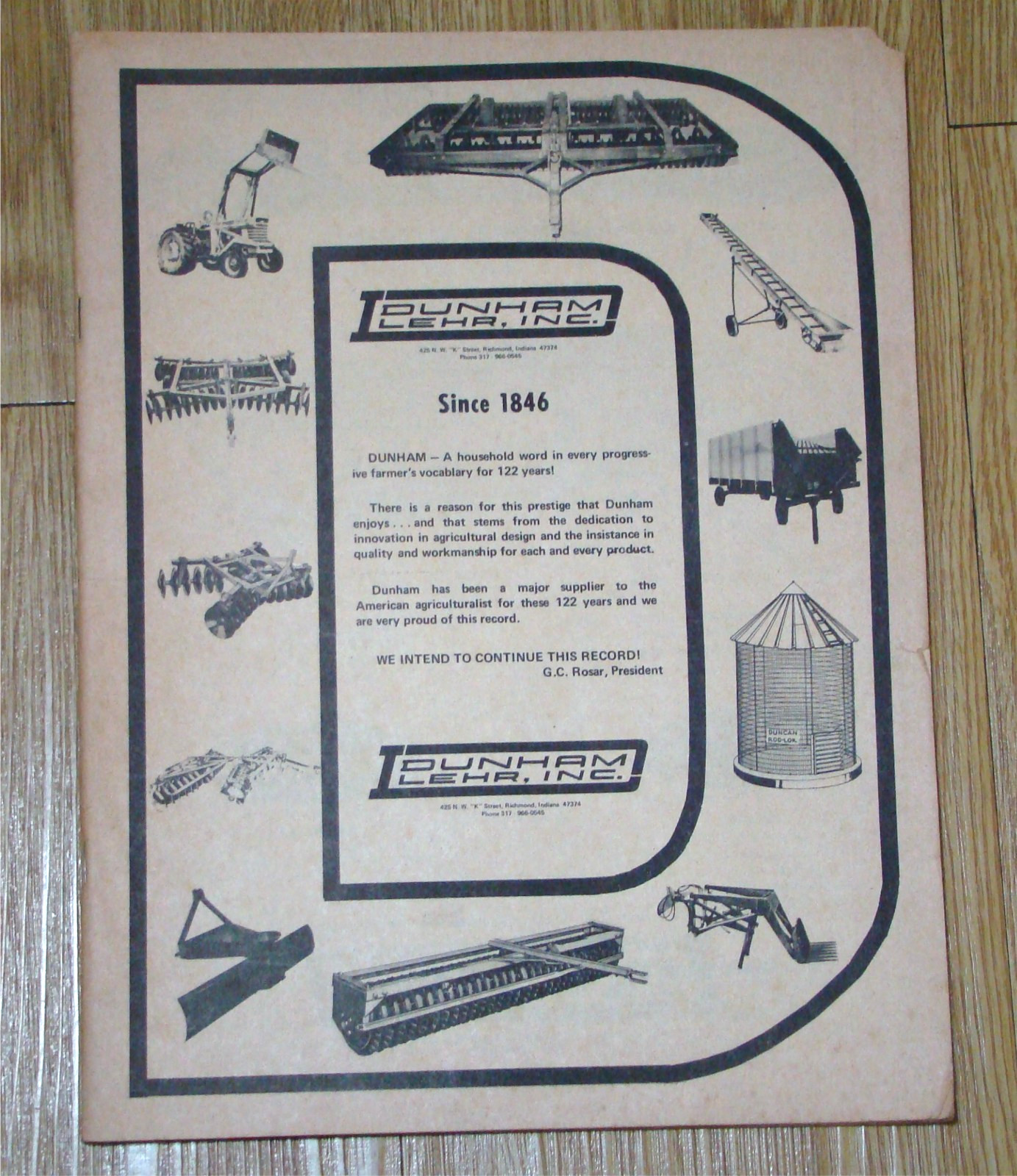1968 Dunham Farming Equipment & Supply Catalog farm garden old