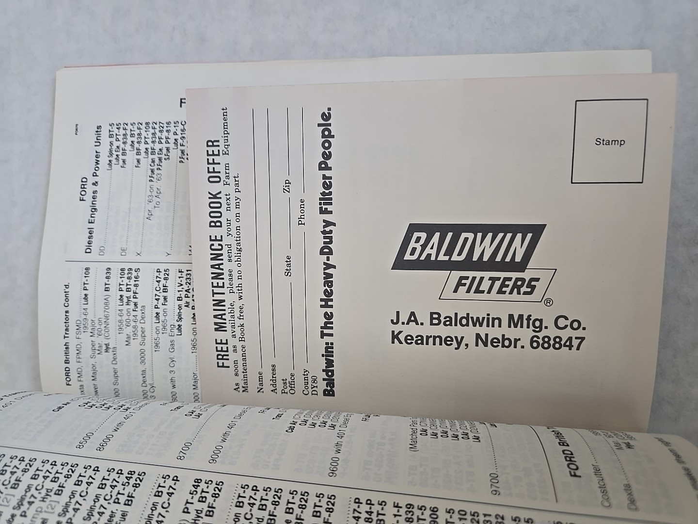 1980 Baldwin Filters Farm Equipment Maintenance Manual