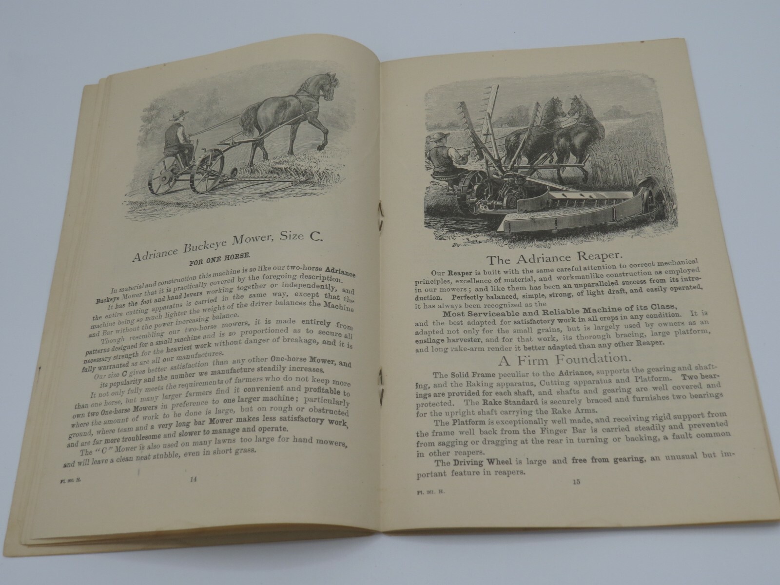 Vintage 1895 ADRIANCE BUCKEYE Harvesting Binder sales Brochure Catalog ORIGINAL