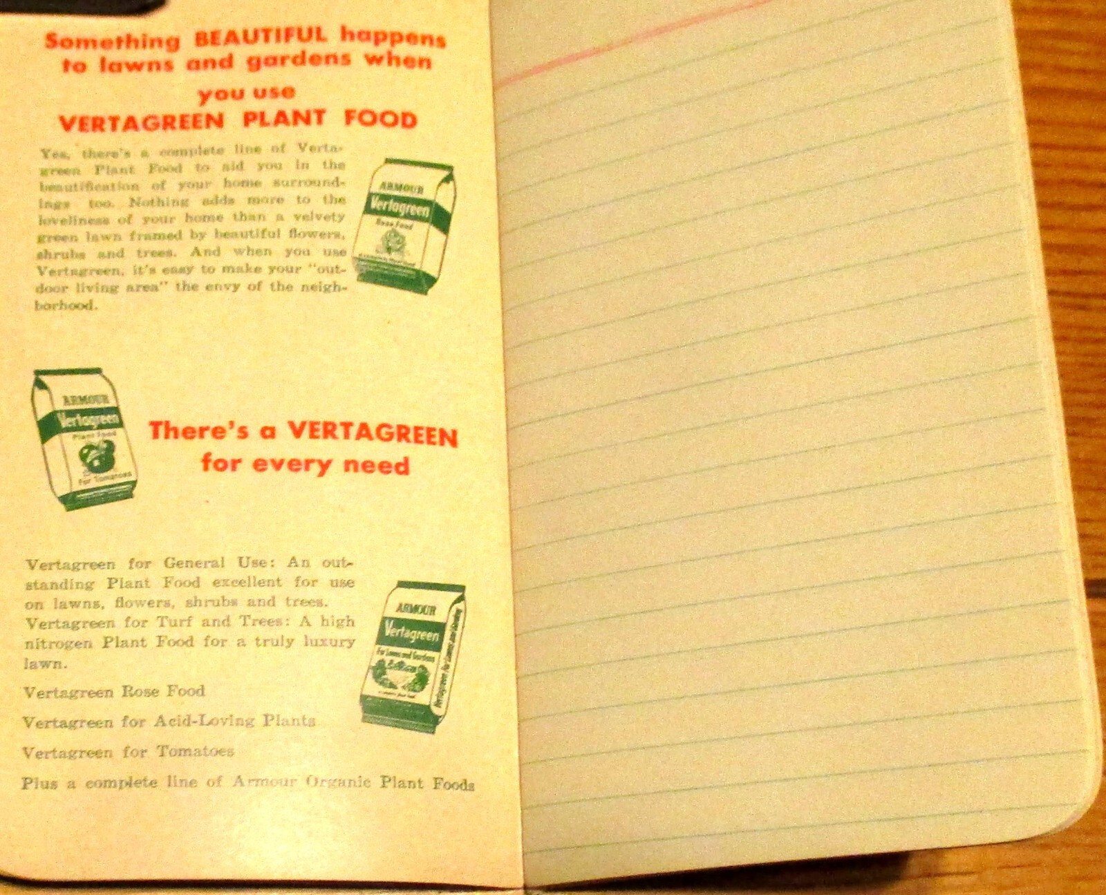 1962 Armour Fertlizers Farmers Calendar and Note Booklet UN-MARKED NICE!!