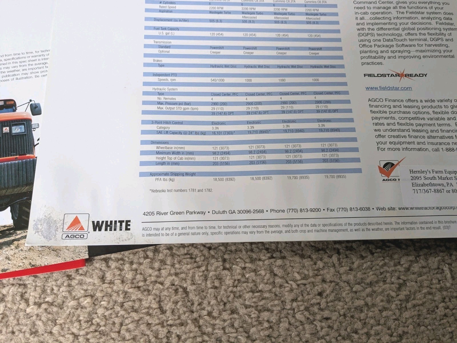 1990’s-Early 2000’s Agco White Paper Ephemera Lot