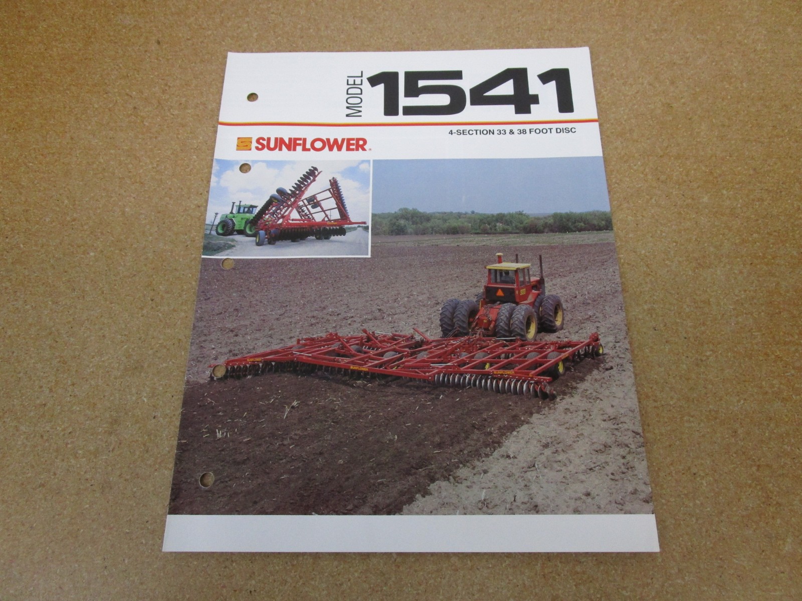 1980’s Sunflower Disc 1541 disk tillage sales brochure 6pg ORIGINAL farm equip