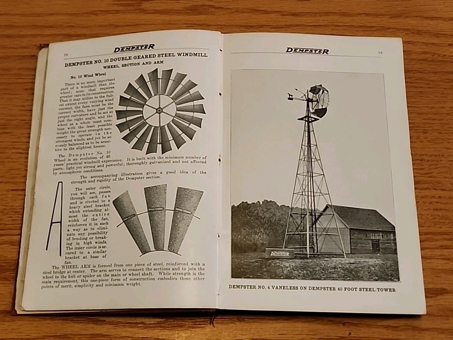 Vintage 1922 Dempster Mill Catalog 11 Windmill Pump Tank Engines Beatrice NE