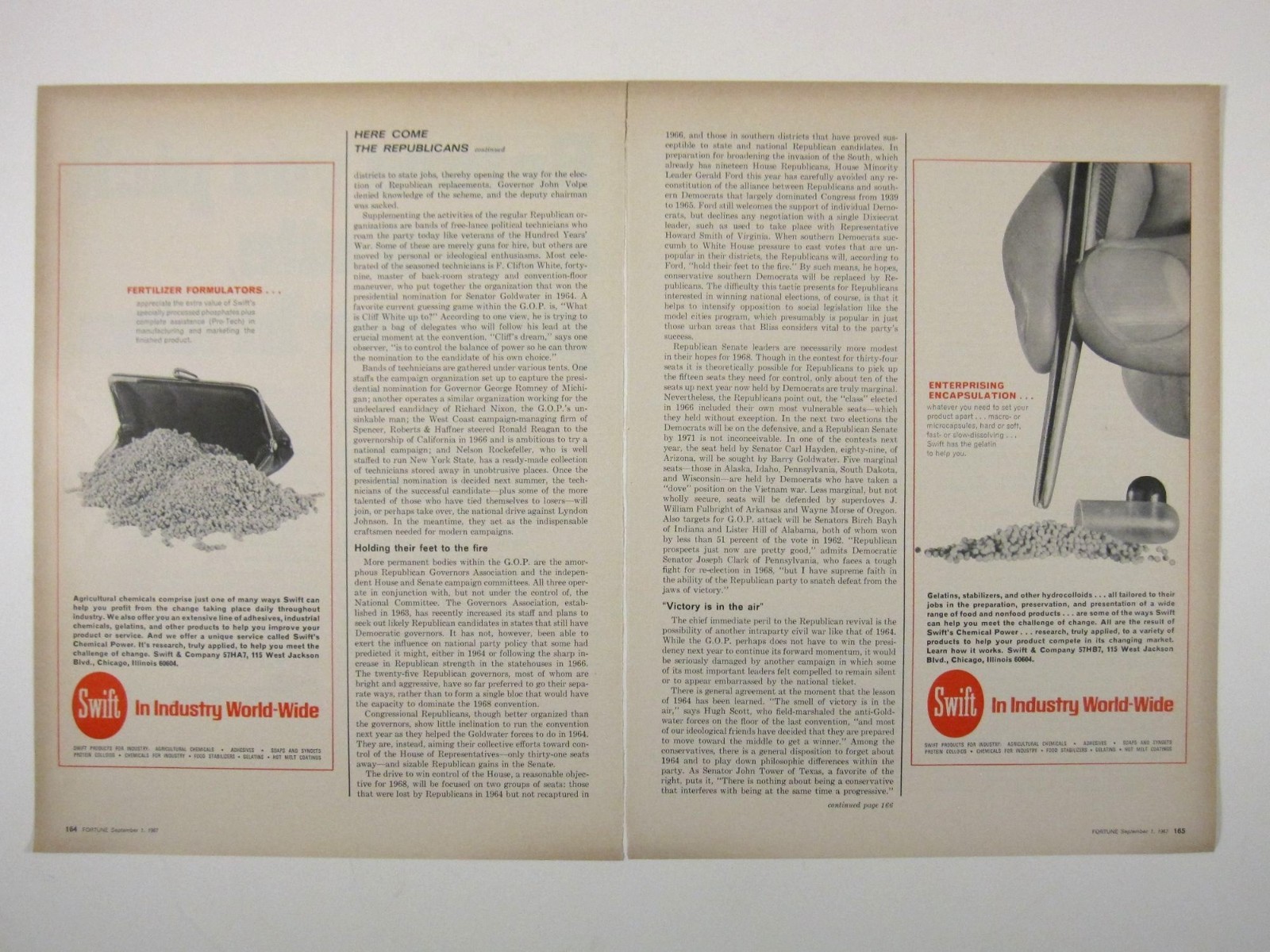 Swift Fertilizer Formulators Agricultural Chemicals Print Ad 1967 AD 2 Page