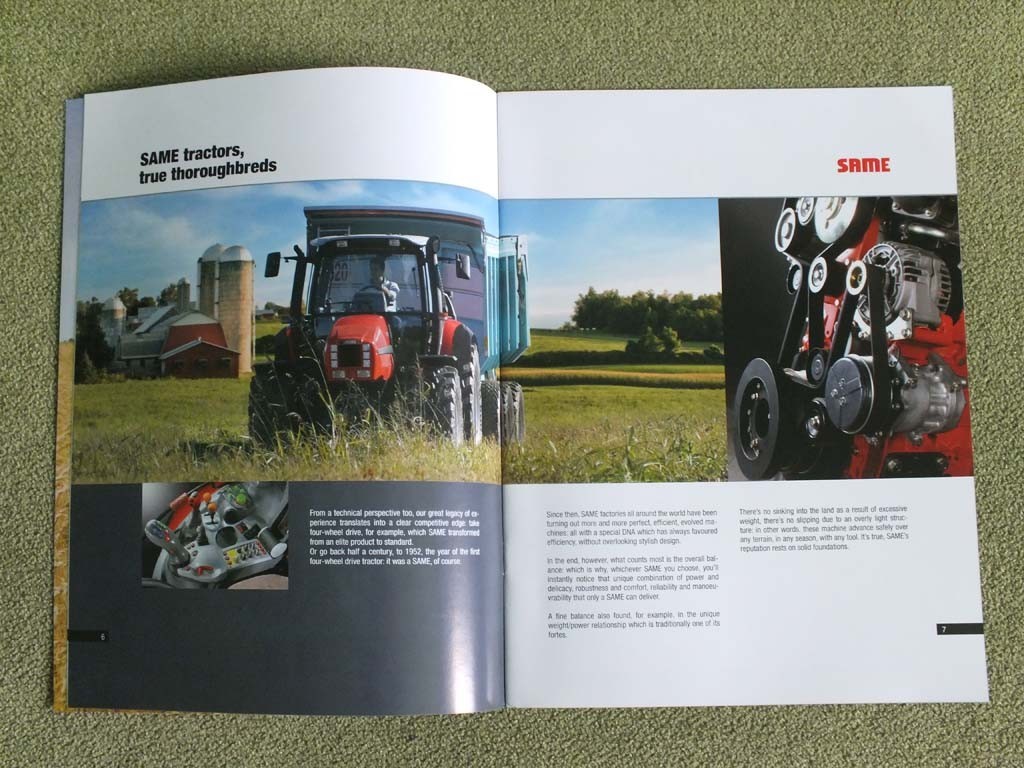 SAME Tractor International Product Range Catalog Farm Equipment Brochure 2009