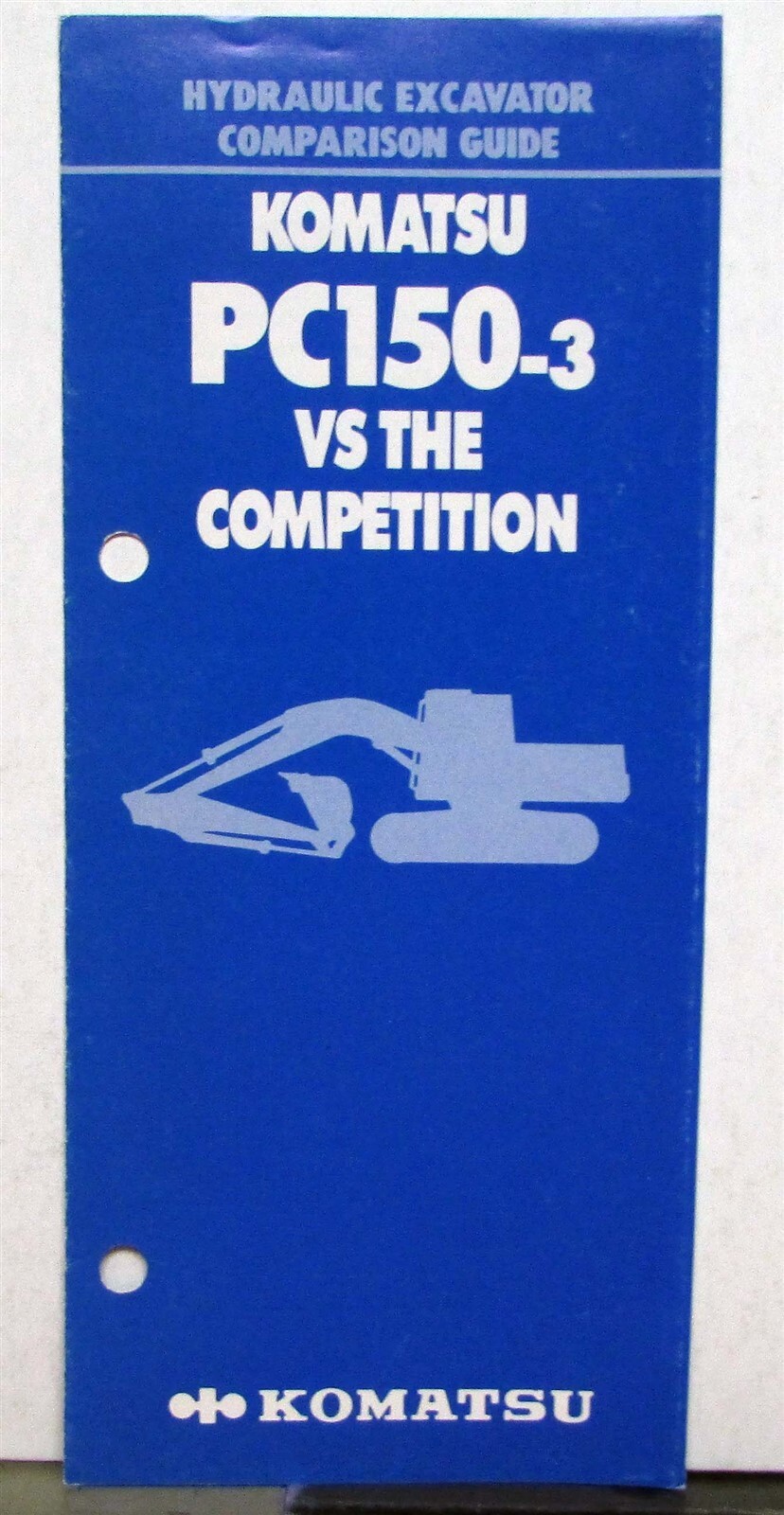 1985 Komatsu PC150-3 Hydraulic Excavator VS Comp Specs Construction Brochure