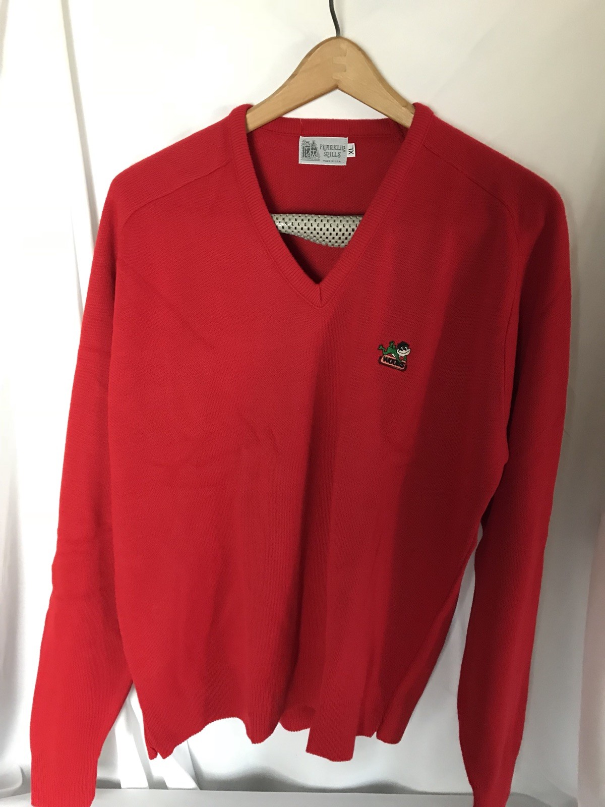 Vintage Rare Woods Sweater Tractor Implement Supply Agriculture Farm