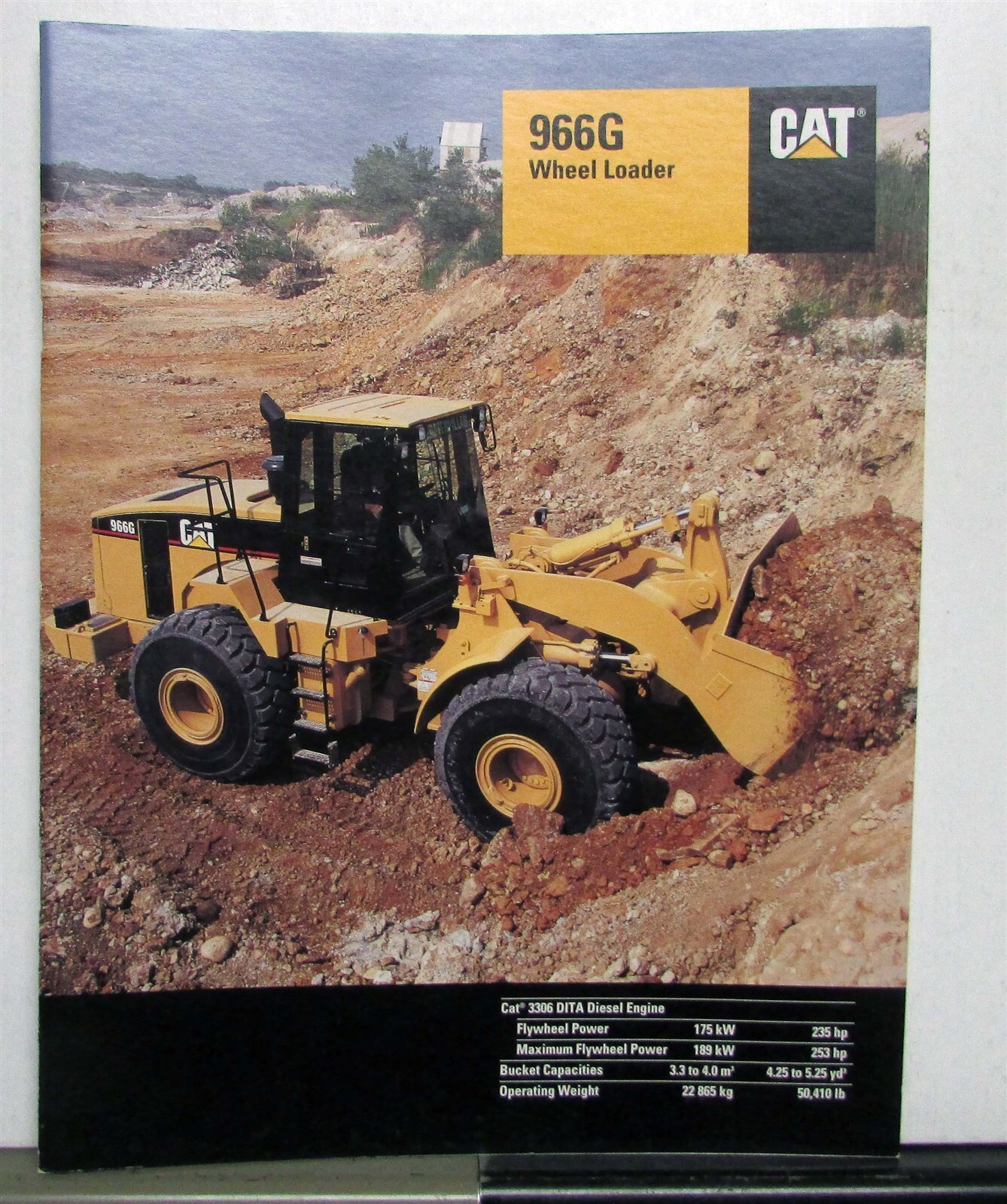 1999 Caterpillar 966G Wheel Loader Construction Sales Brochure