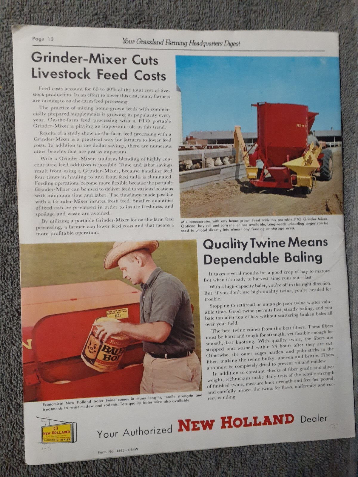 New Holland News 1967, and Buchanan Farm Equipment News 1964-Lot of 2