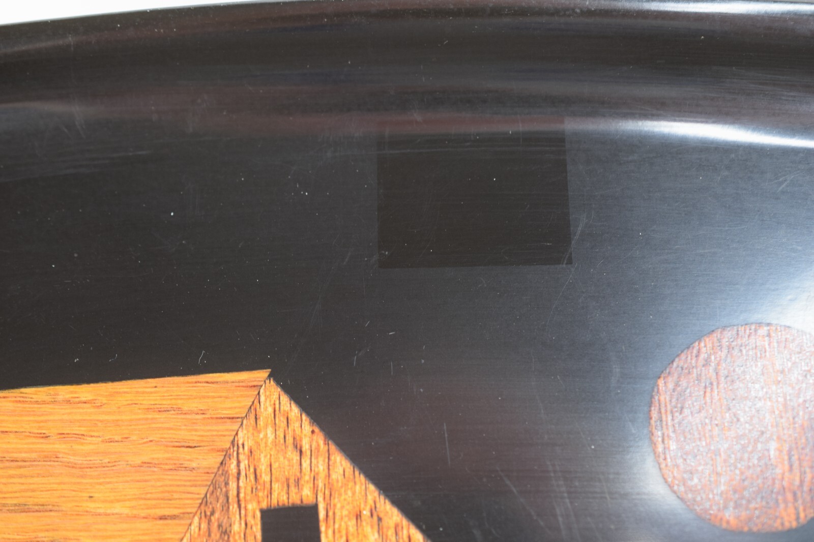 Vtg Couroc Tray Black Lacquer Hand Crafted 12″ x 9″ Monterey, Ca Farm John Deere