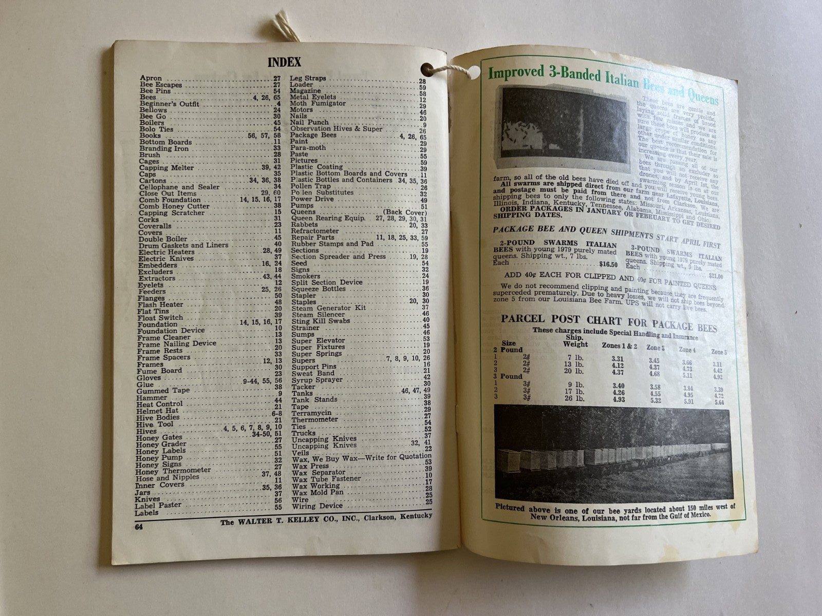 1979 & 88′ Walter T. Kelley Bee Supply Catalogue w/ order form