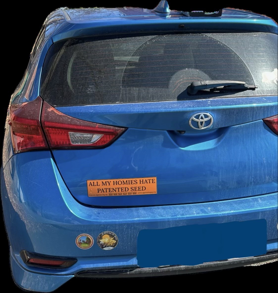 “All My Homies: Patented Seed”, 11.5″ x 3″ Orange Vinyl Sticker