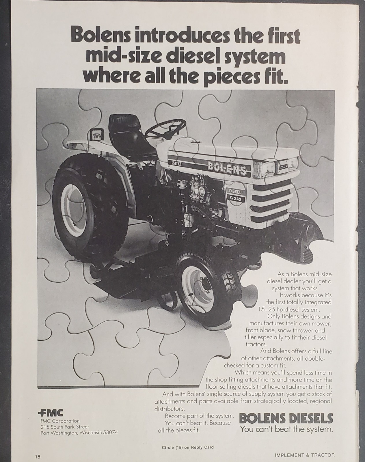 1980 Mid-size Diesels From Bolens Garden Tractor Advertisement
