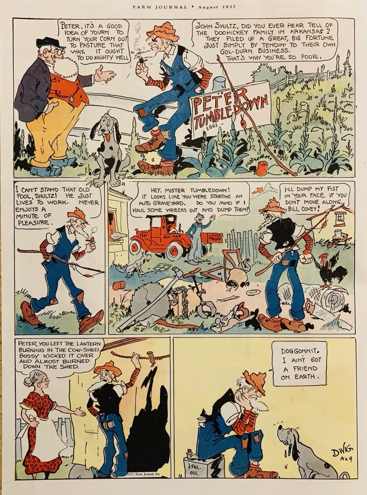 1937 AD.(XH84)~FARM JOURNAL MAGAZINE COMICS INSERT SECTION~(2) PAGE
