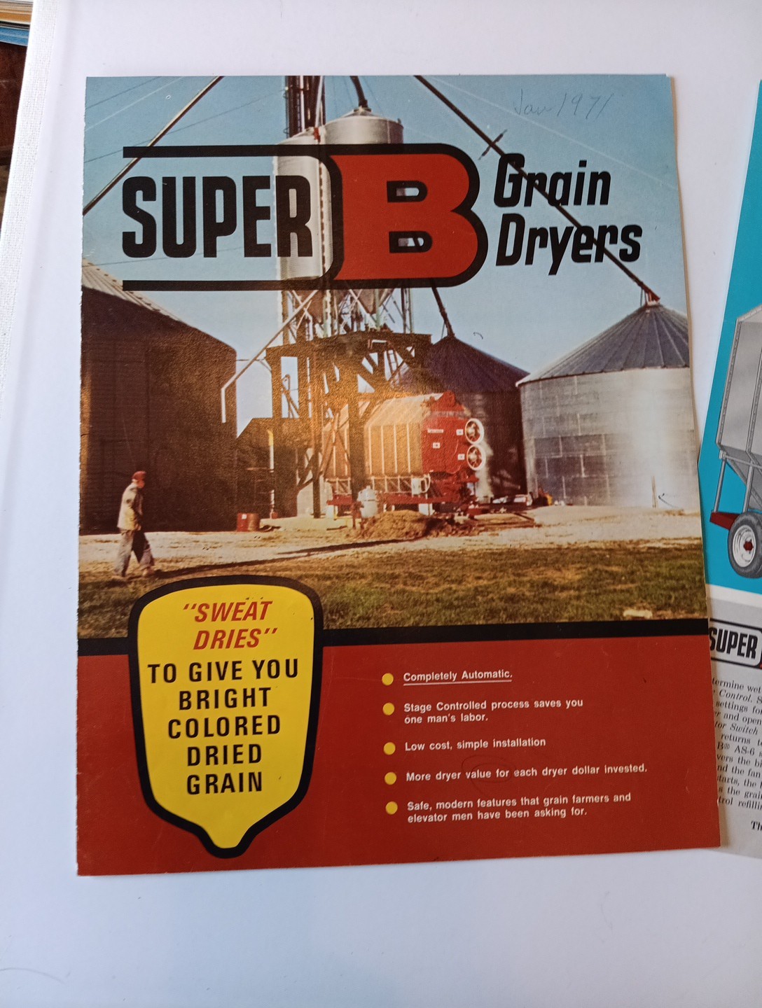 Brochures For 1971 & 1988 Super B Grain Dryers Sales Brochures AS6