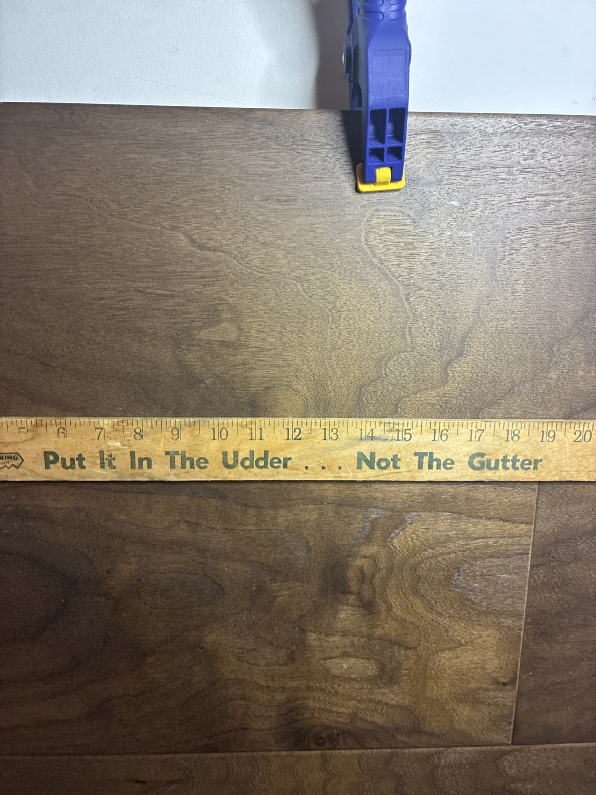 Vintage Advertising Wood Yardstick Agri-King Put It In The Puffer…Not The Gutter